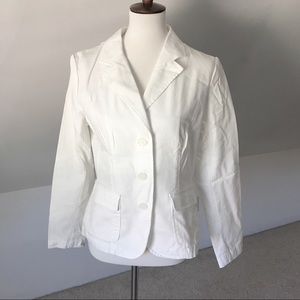 Bright White Jean Denim Blazer Summer Jacket